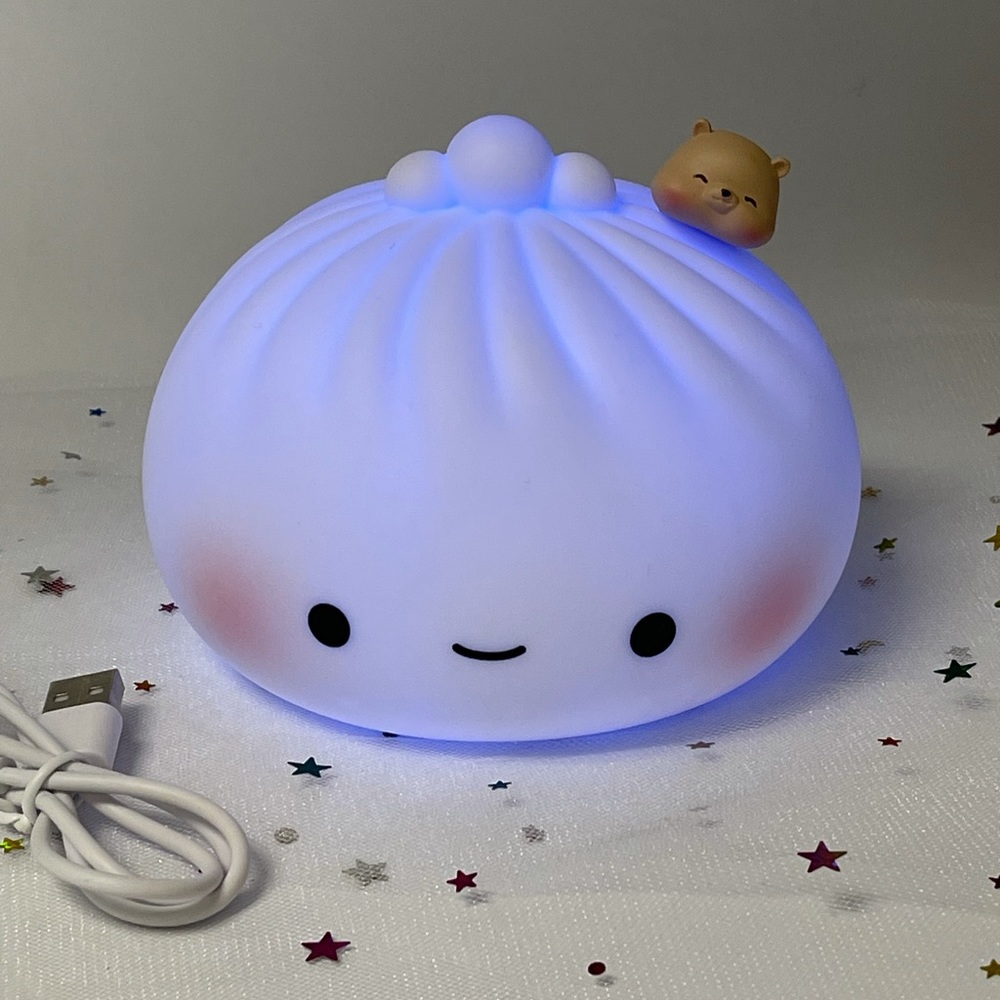 Cute Steamed Bun Colorful Night Light - Picture 5 of 9